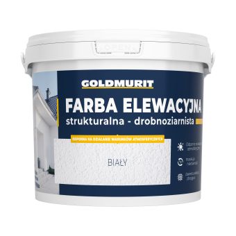 Farba elewacyjna strukturalna - drobnoziarnista, biały, 10l