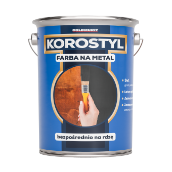 KOROSTYL Farba na Metal 3w1- Bezpośrednio na Rdzę Grafitowy  5l PÓŁMAT