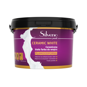 Silveno Ceramic White – ceramiczna biała farba do wnętrz plamoodporna 5l